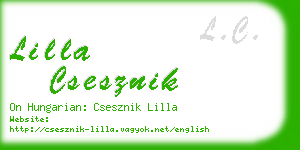 lilla csesznik business card